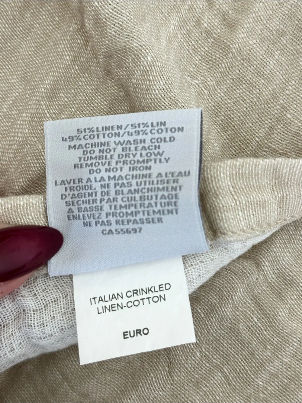 LAST CHANCE 🤍 Restoration Hardware Crinkled Linen-Cotton Euro Shams